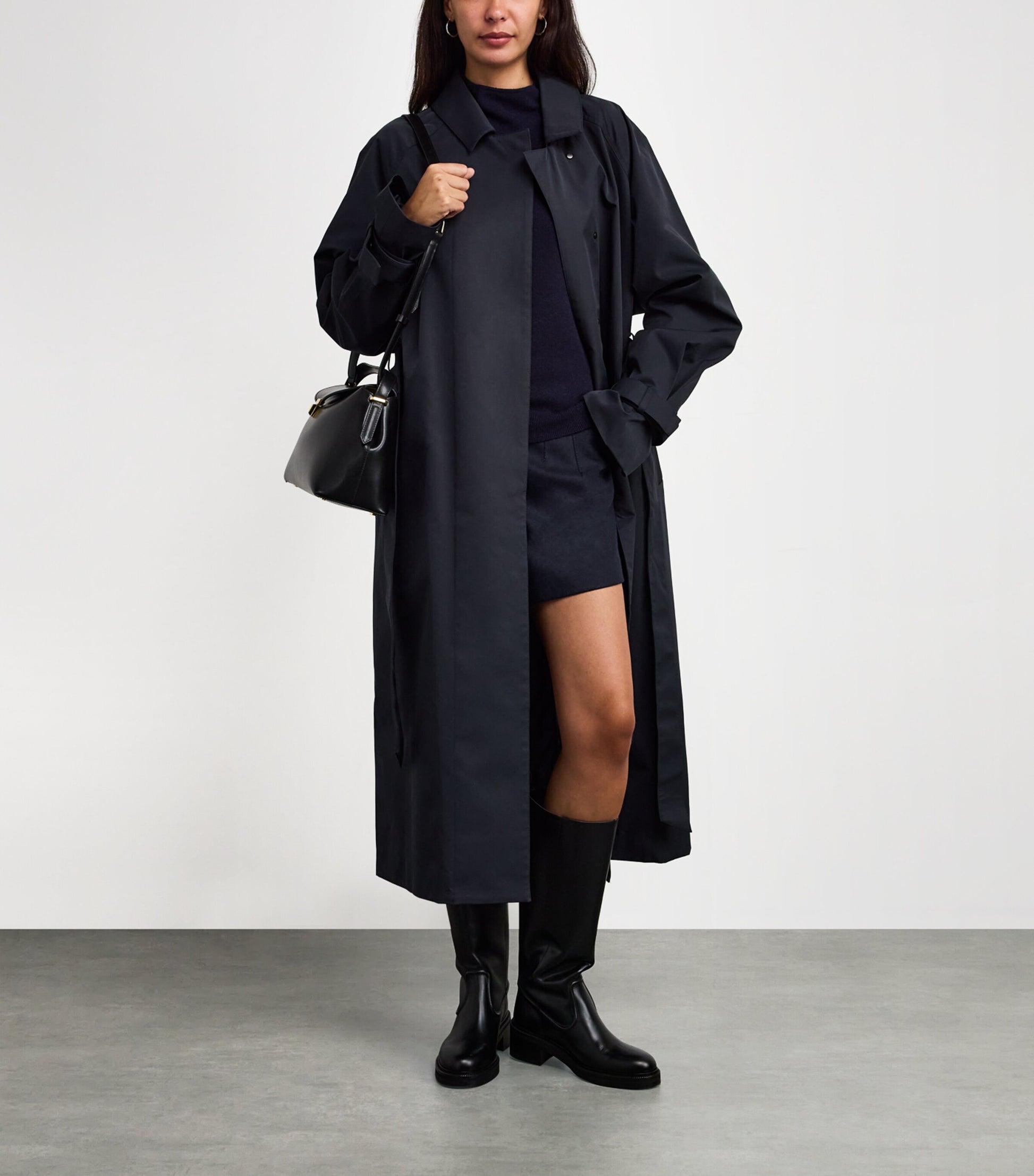 MAX&Co. Blue Wool-Blend Shorts