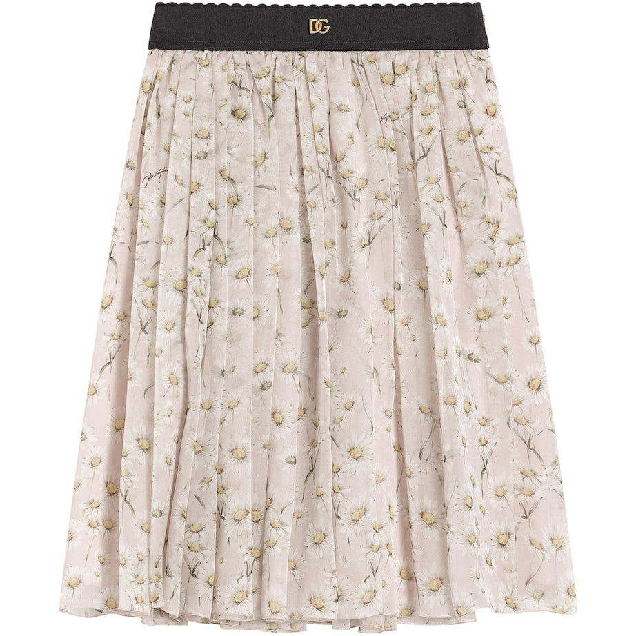 Dolce & Gabbana Kids Silk Floral Print Skirt (8-12 Years)