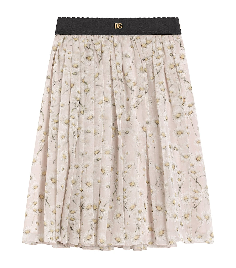 Dolce & Gabbana Kids Silk Floral Print Skirt (8-12 Years)