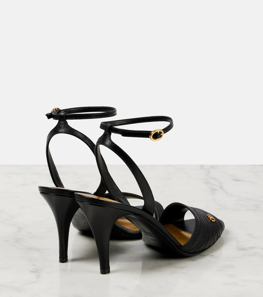 Valentino Garavani - Ladycrush 85 embellished leather sandals