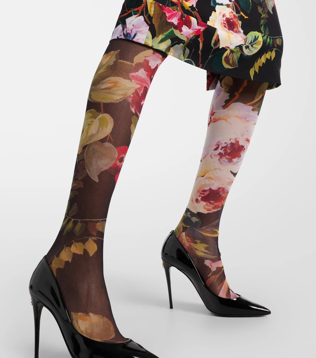 Dolce&Gabbana - Floral tulle tights
