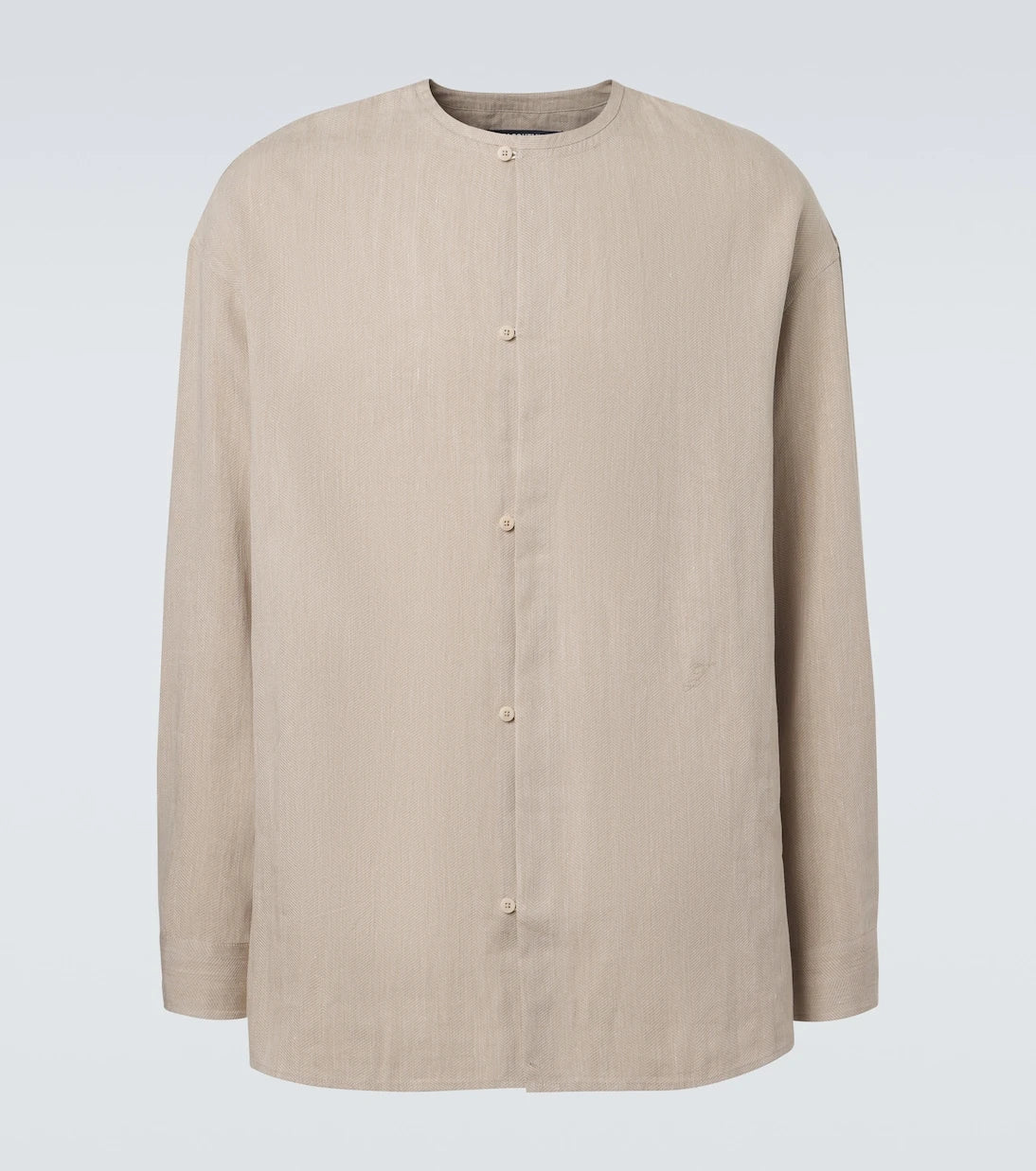 Jacquemus - Pastro herringbone linen-blend shirt