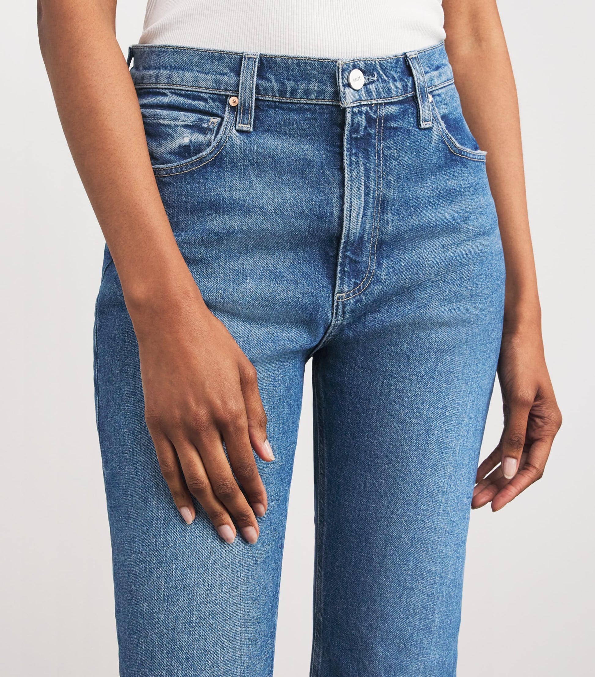 Blue Sawyer Ankle Straight Jeans