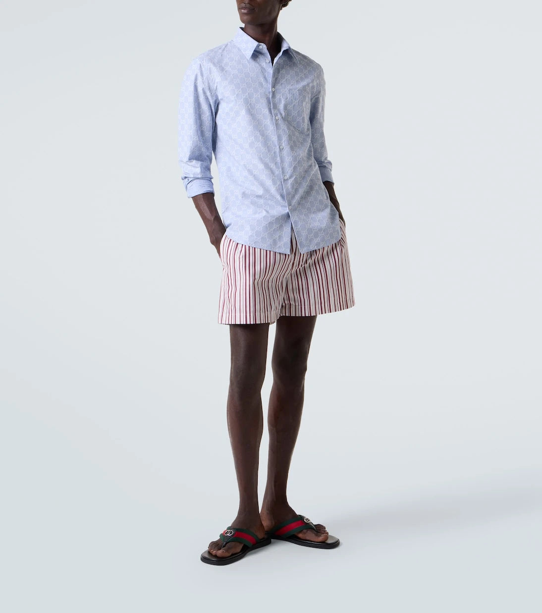 Gucci - GG cotton and silk jacquard shirt