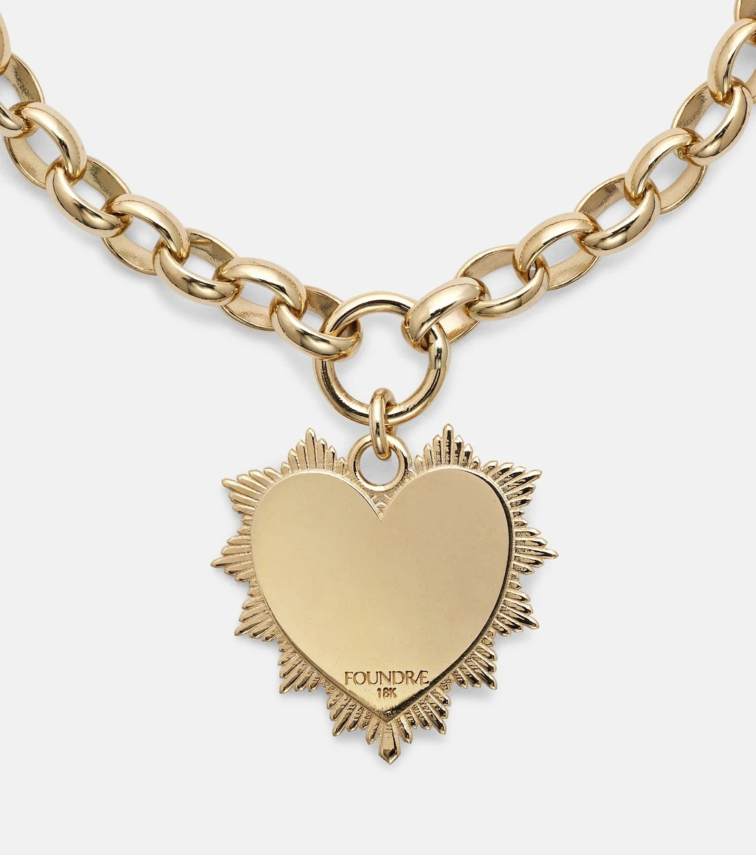 FoundRae - Radiating Heart Medium 18kt gold chain bracelet with diamond