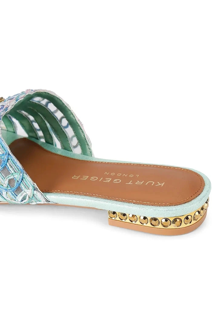 Kurt Geiger London чехли дамски Chelsea Woven Flat Sdl