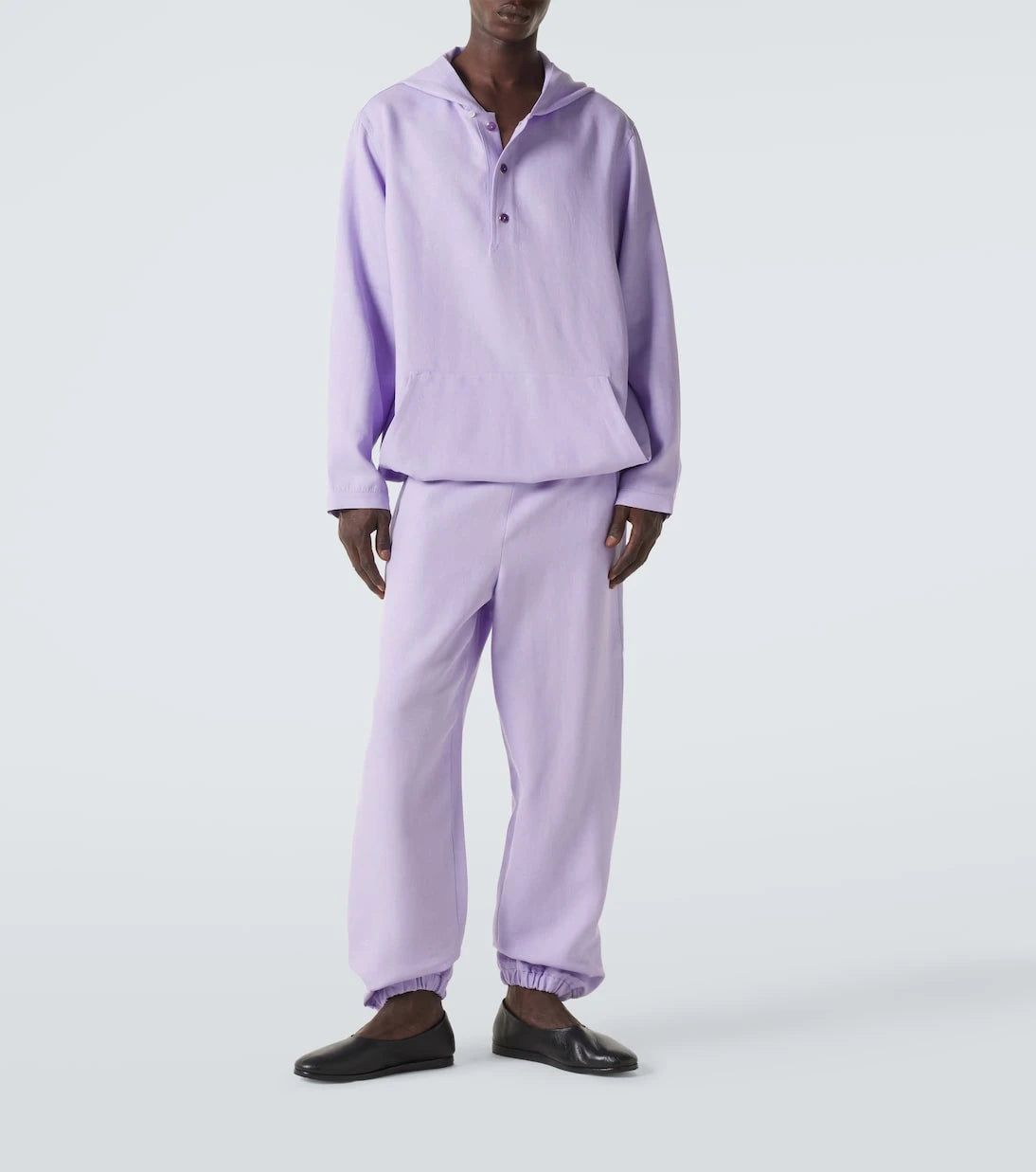 God's True Cashmere - Linen sweatpants with amethyst