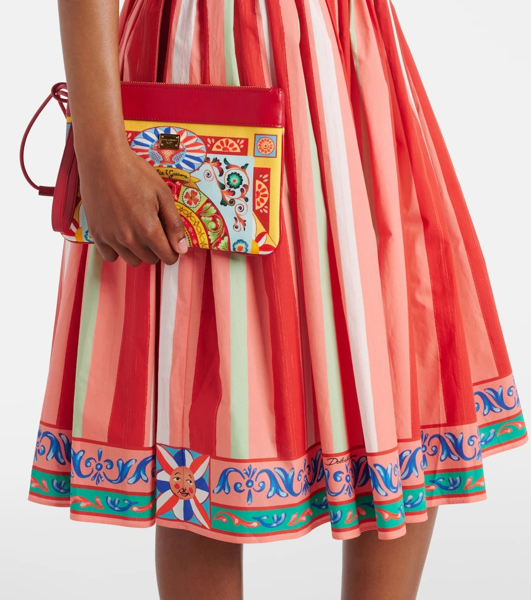 Dolce&Gabbana - Taormina striped cotton bustier dress