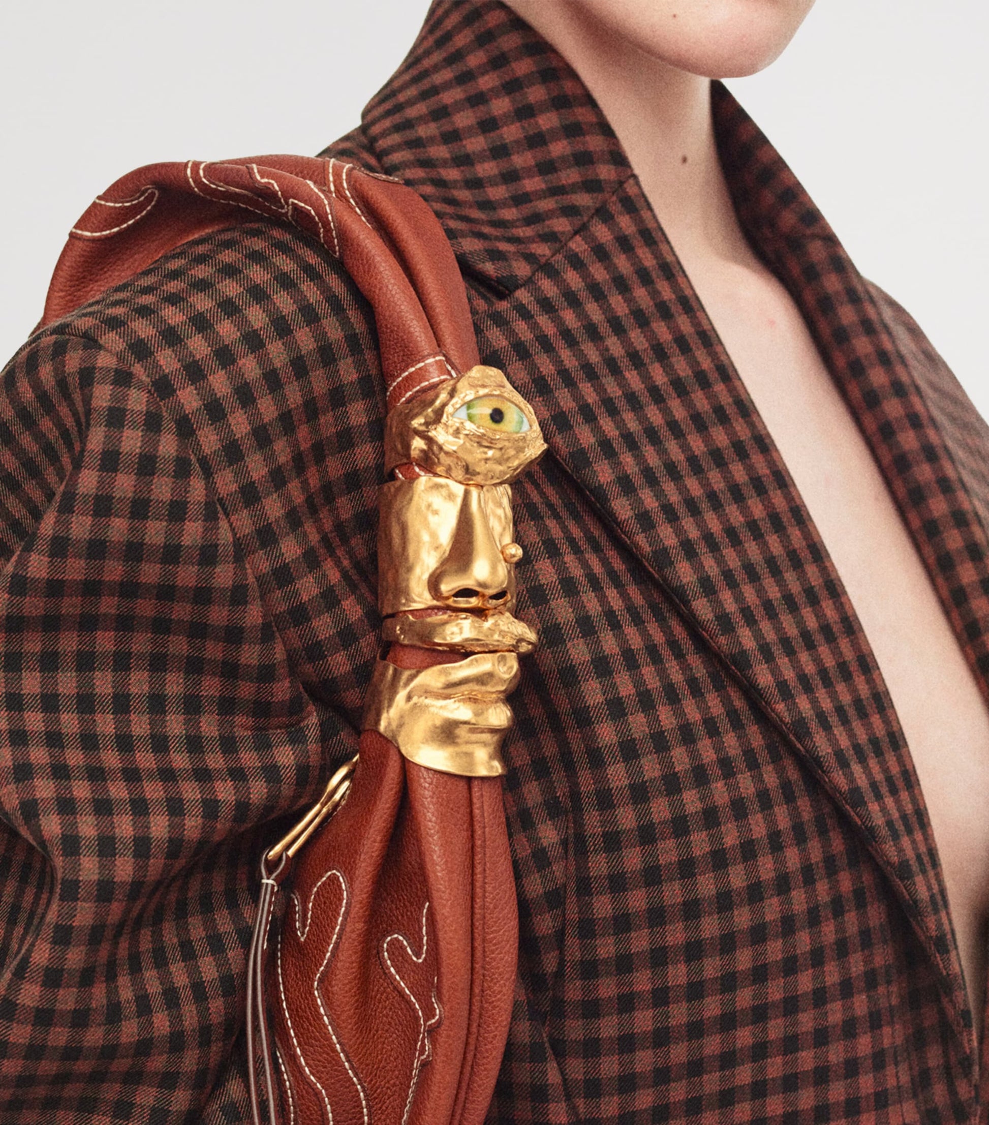 Small Leather Soufflé Shoulder Bag