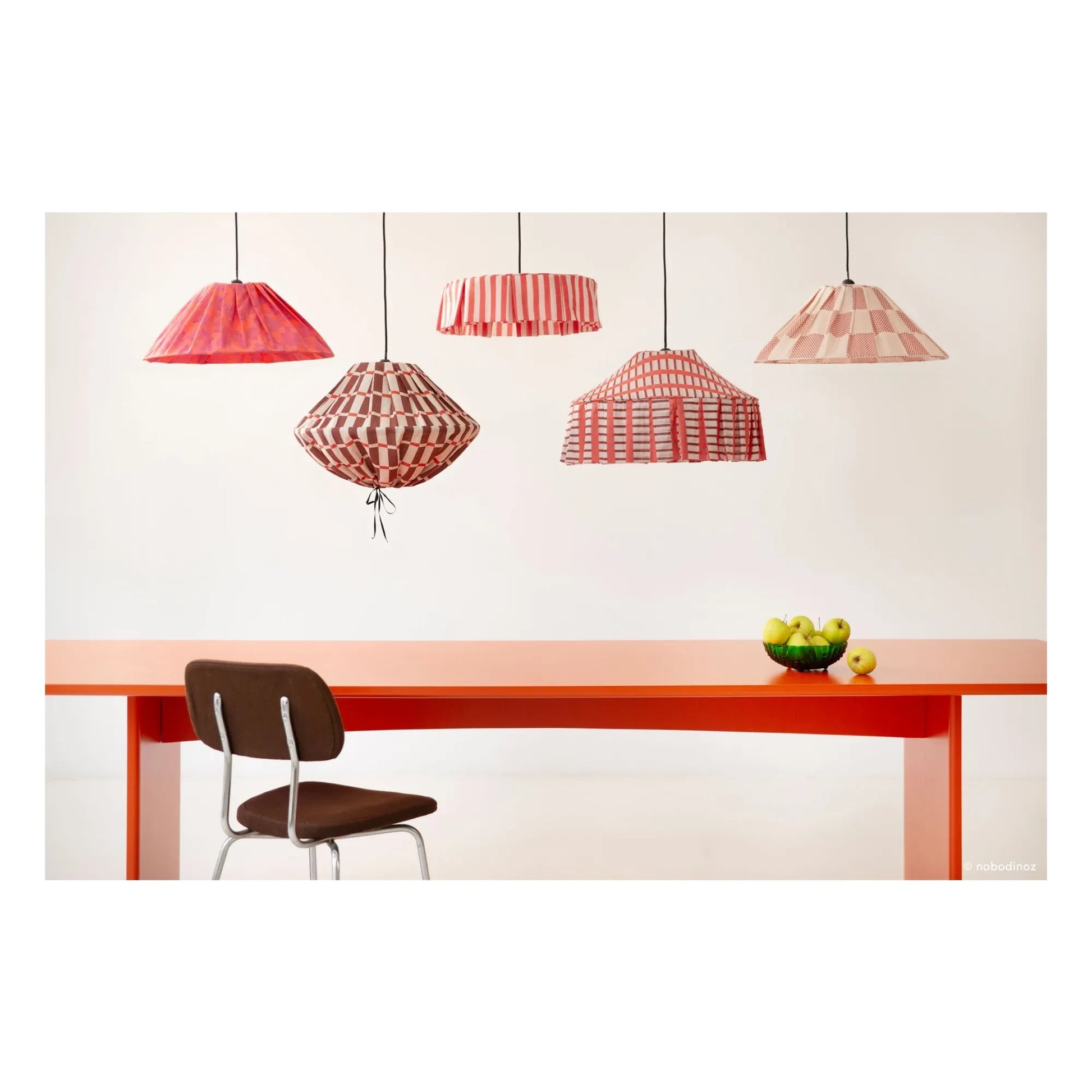 Nobodinoz - Ava Peonies lampshade | Red
