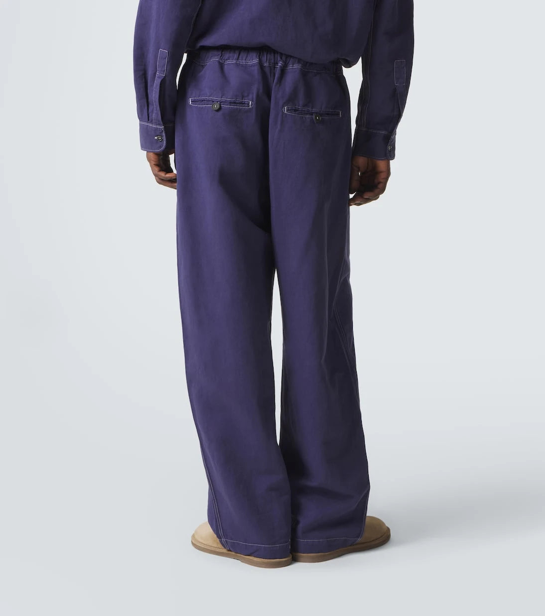 Studio Nicholson - Sonny cotton and linen wide-leg pants
