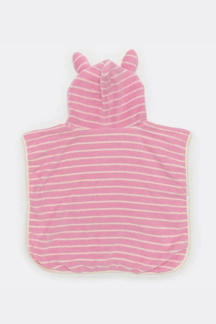 Детска хавлия с качулка SunnyLife Cotton Candy Pink Stripe