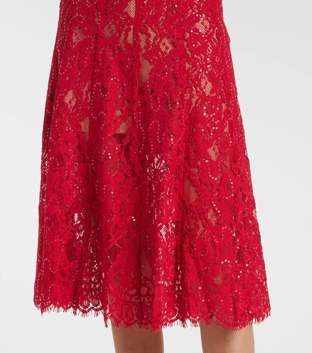 Self-Portrait - Embellished fishnet midi dress