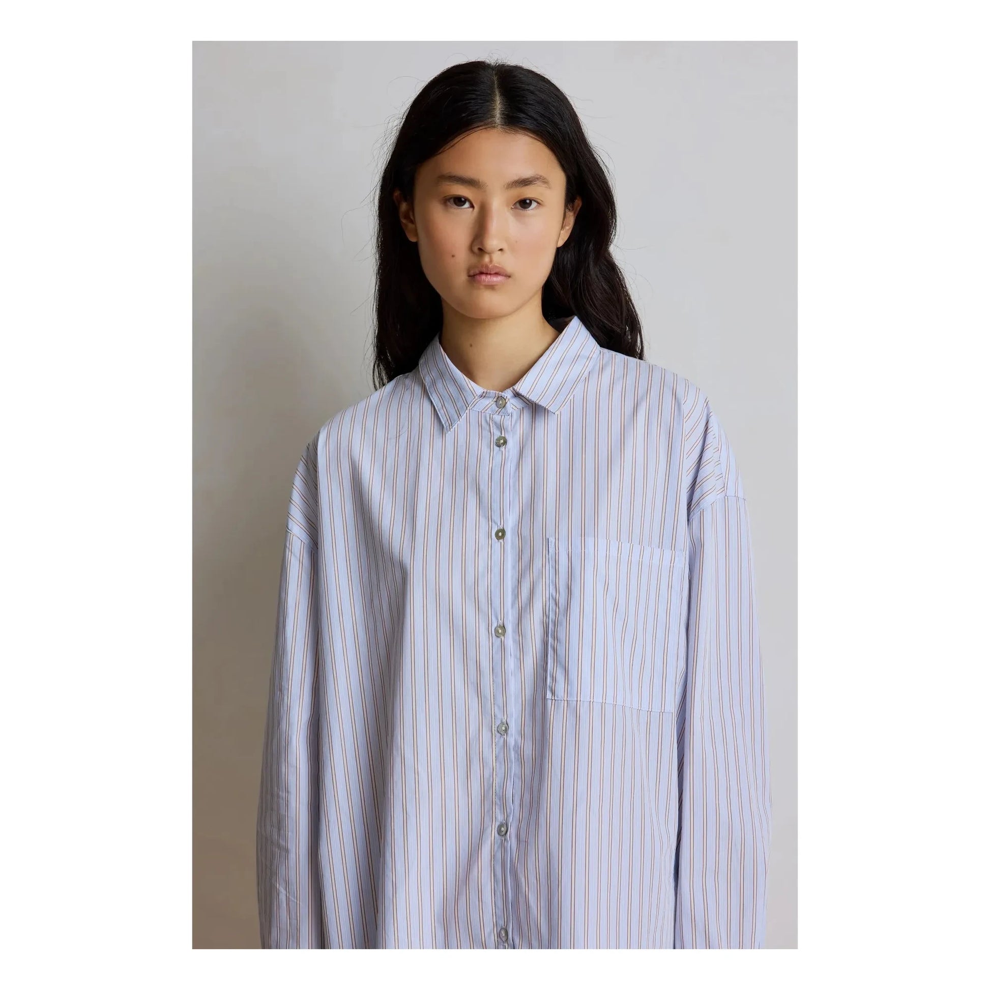 Hod - Kelya Cotton Stripes Shirt | Blue