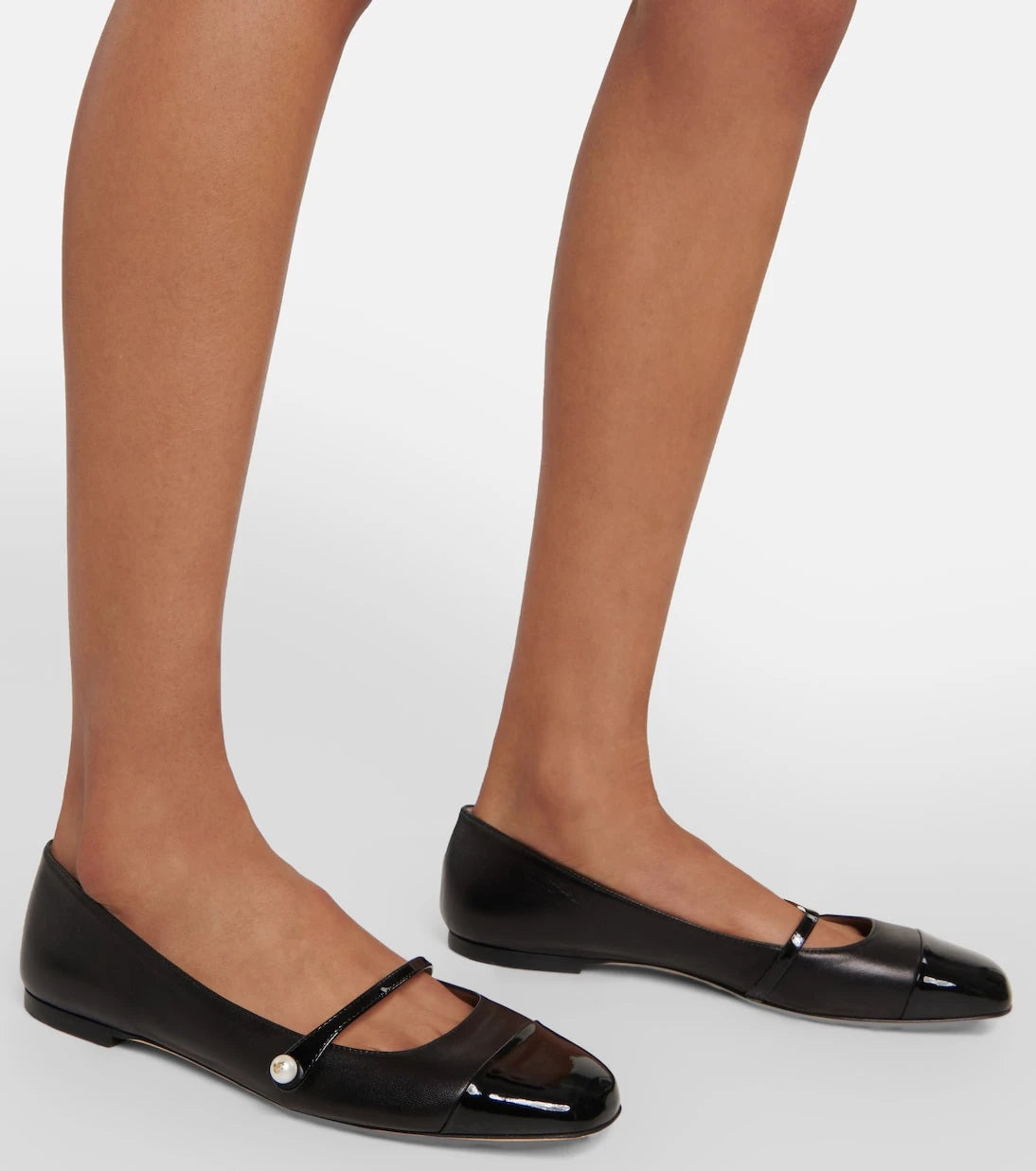 Jimmy Choo - Elisa embellished suede ballet flats