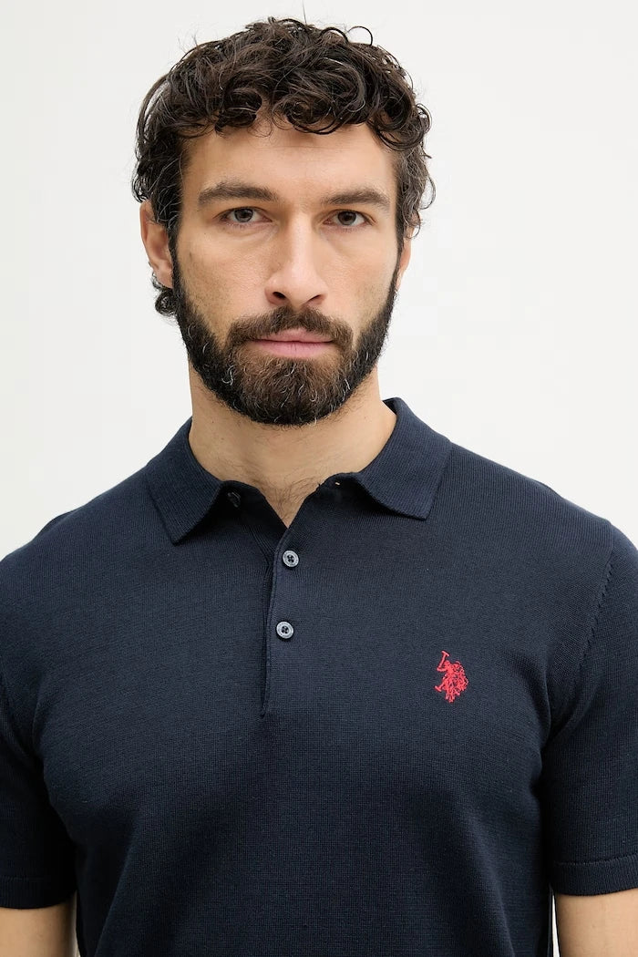 U.S. Polo Assn. тениска с яка мъжка памучна COMBED SS