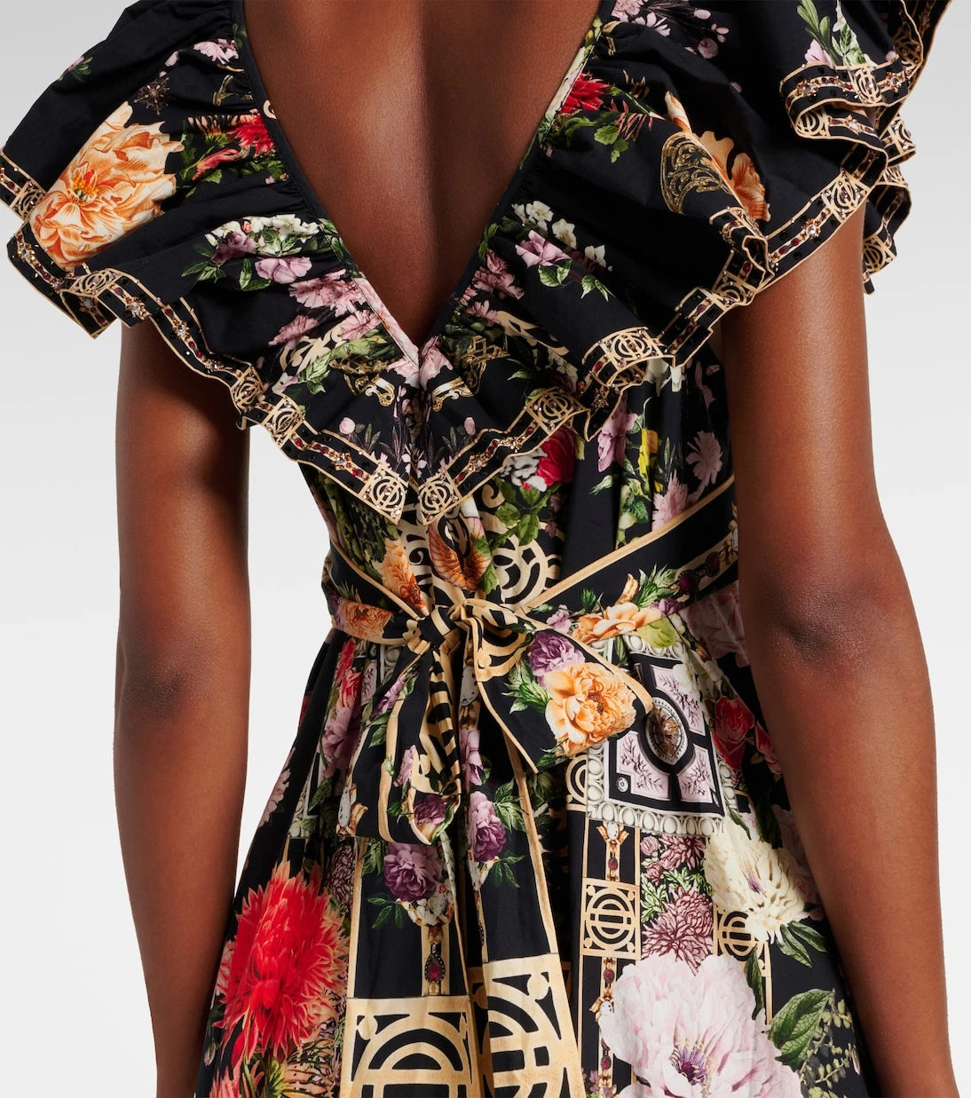 Camilla - Ruffled floral cotton maxi dress