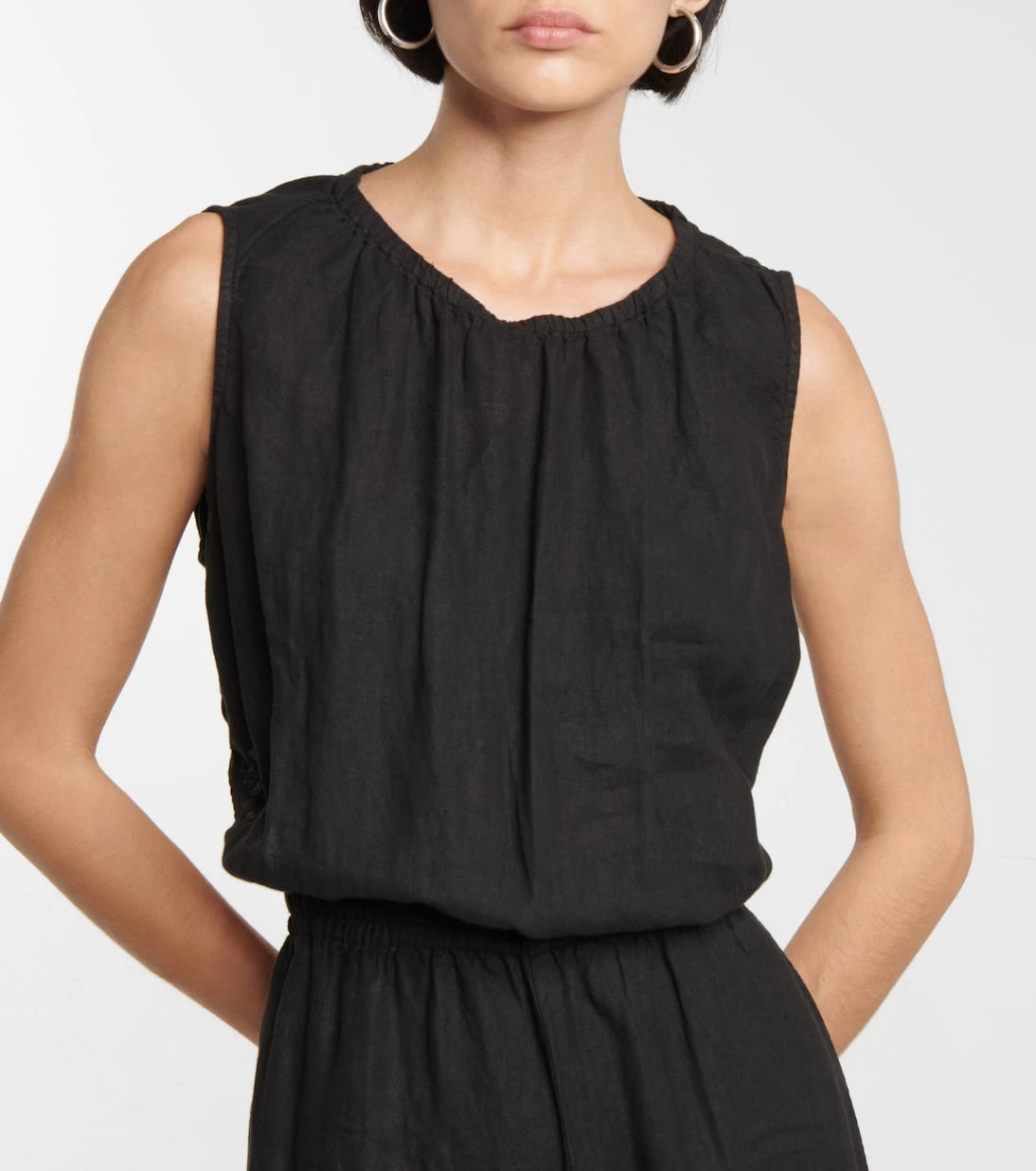 Velvet - Vivi cutout linen jumpsuit