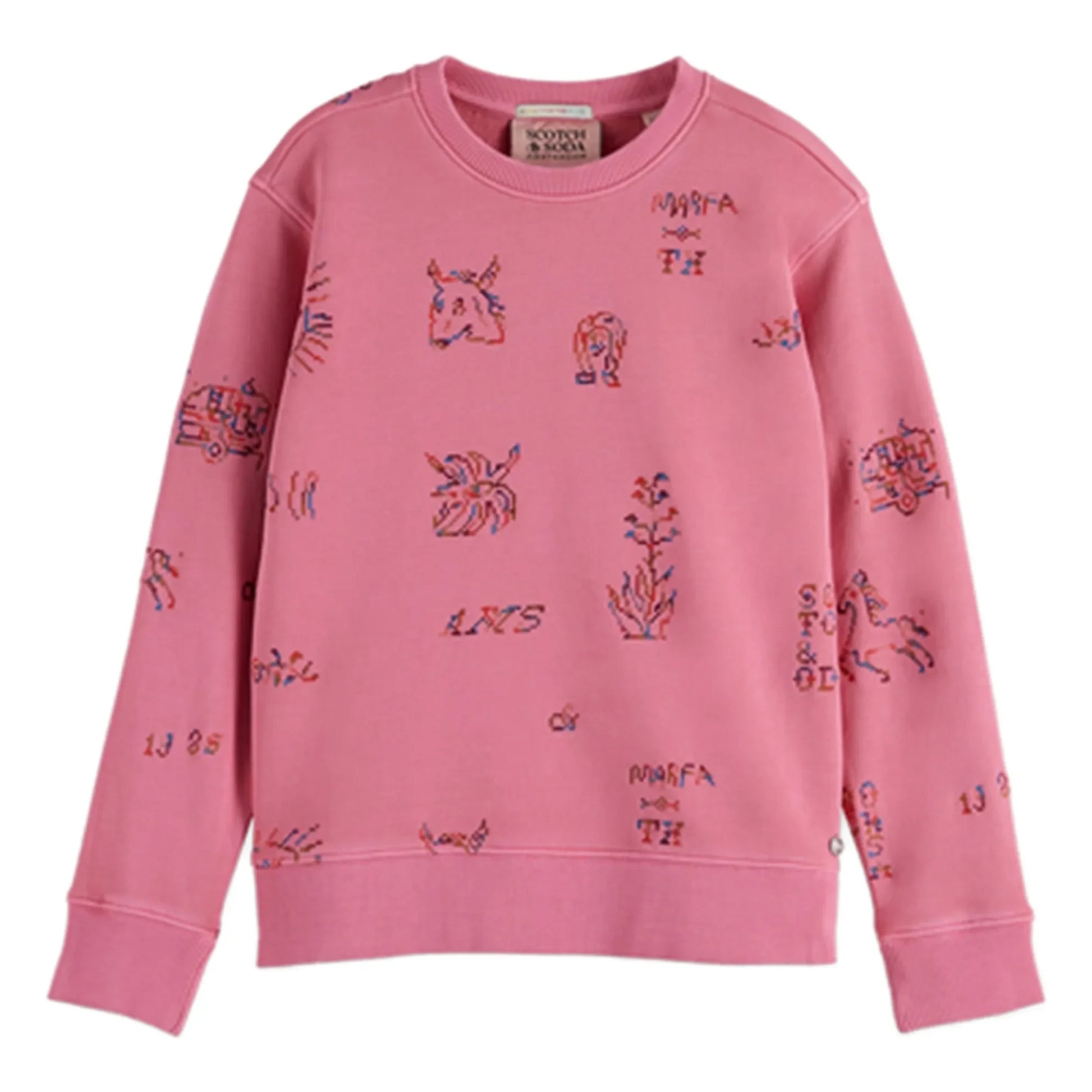 Scotch & Soda - Sweat Embroidered Horses | Pink