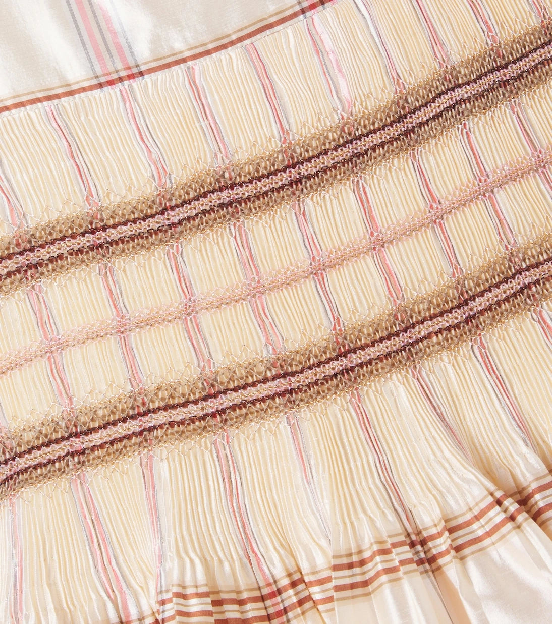 Bonpoint - Duchesse checked smocked silk dress