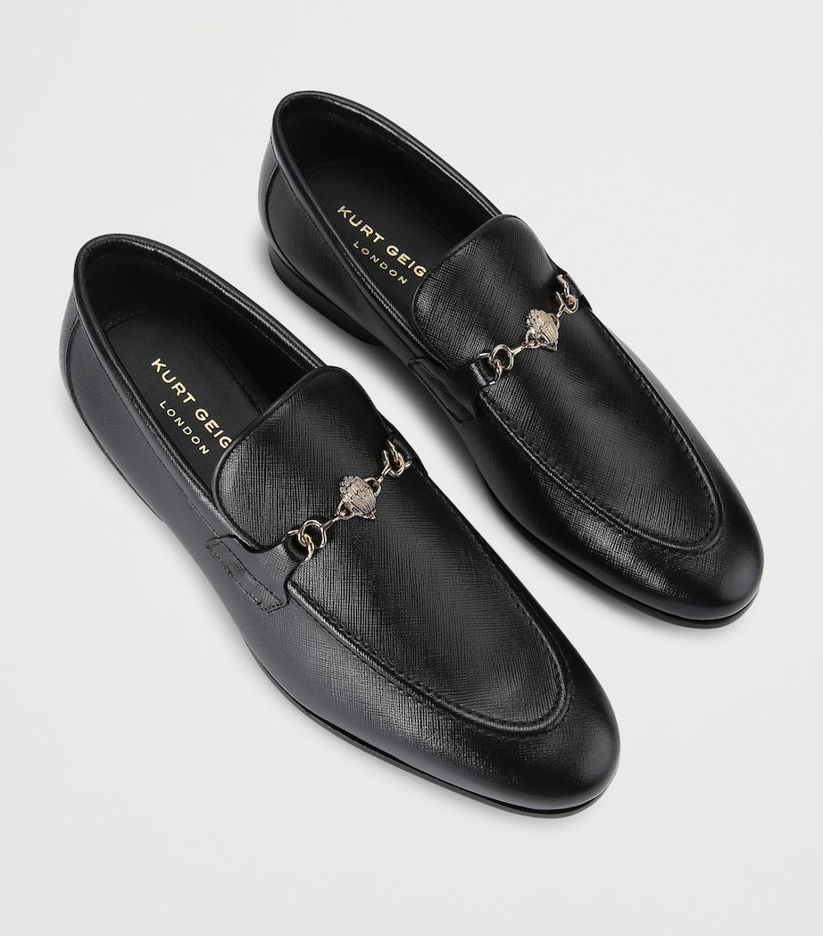 Grained Leather Alton Loafers