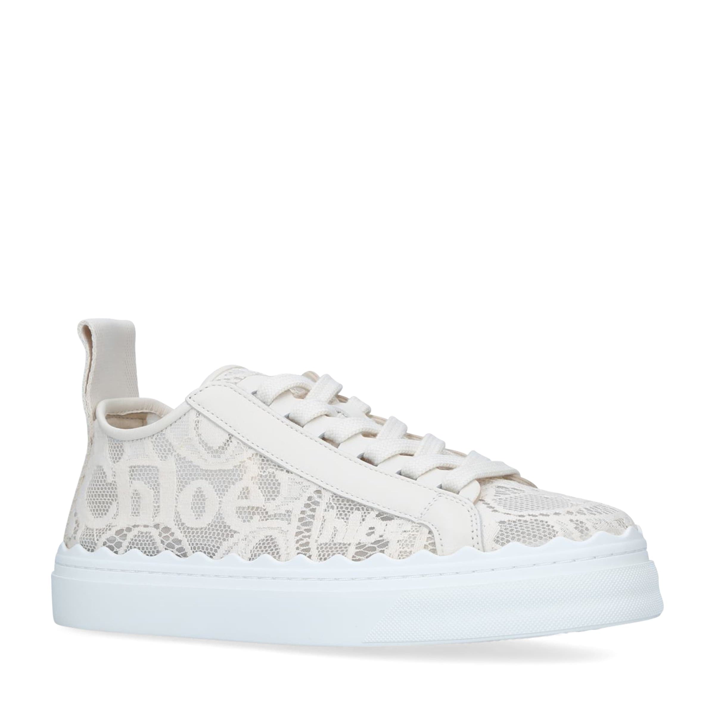 Chloé Beige Lace Lauren Sneakers