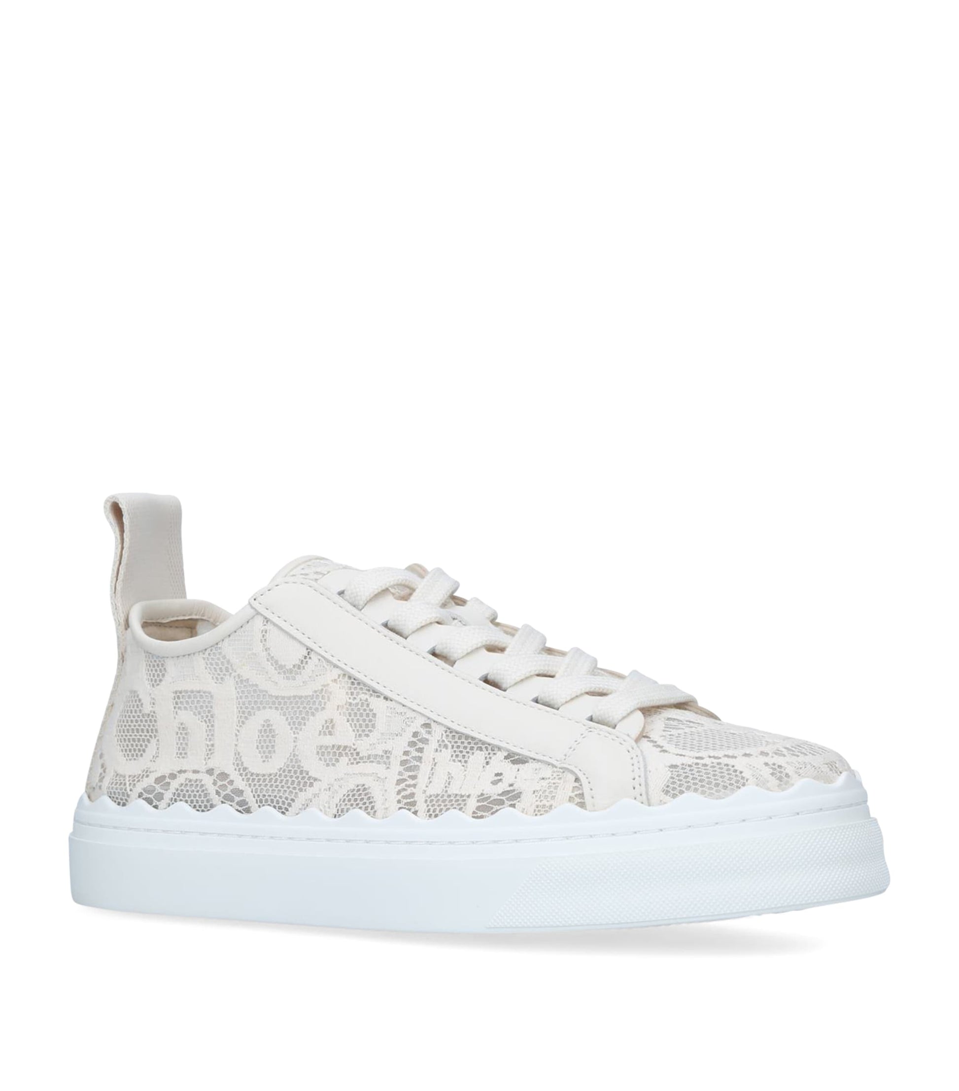 Chloé Beige Lace Lauren Sneakers
