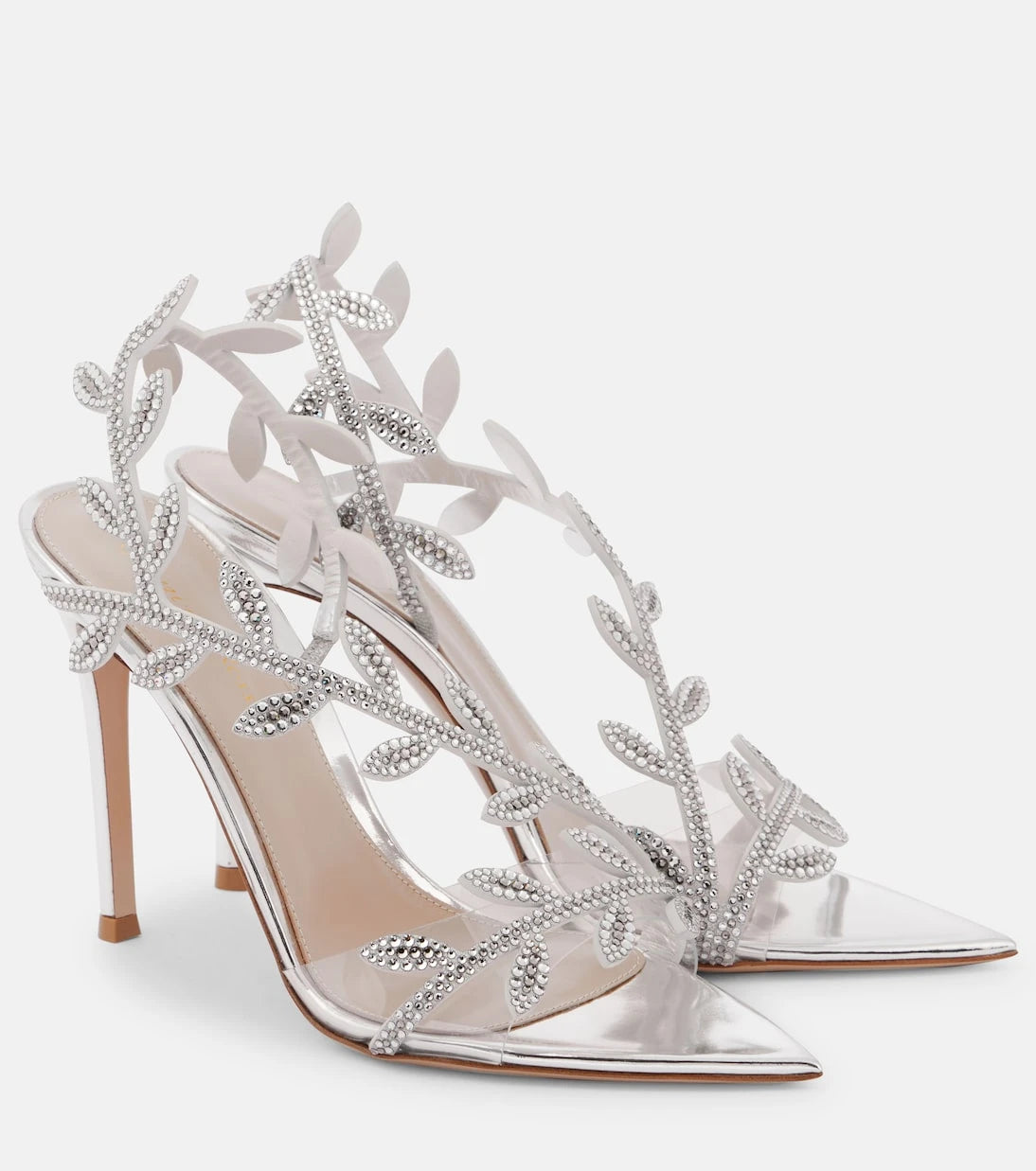 Gianvito Rossi - Flavia 105 embellished mirrored leather sandals