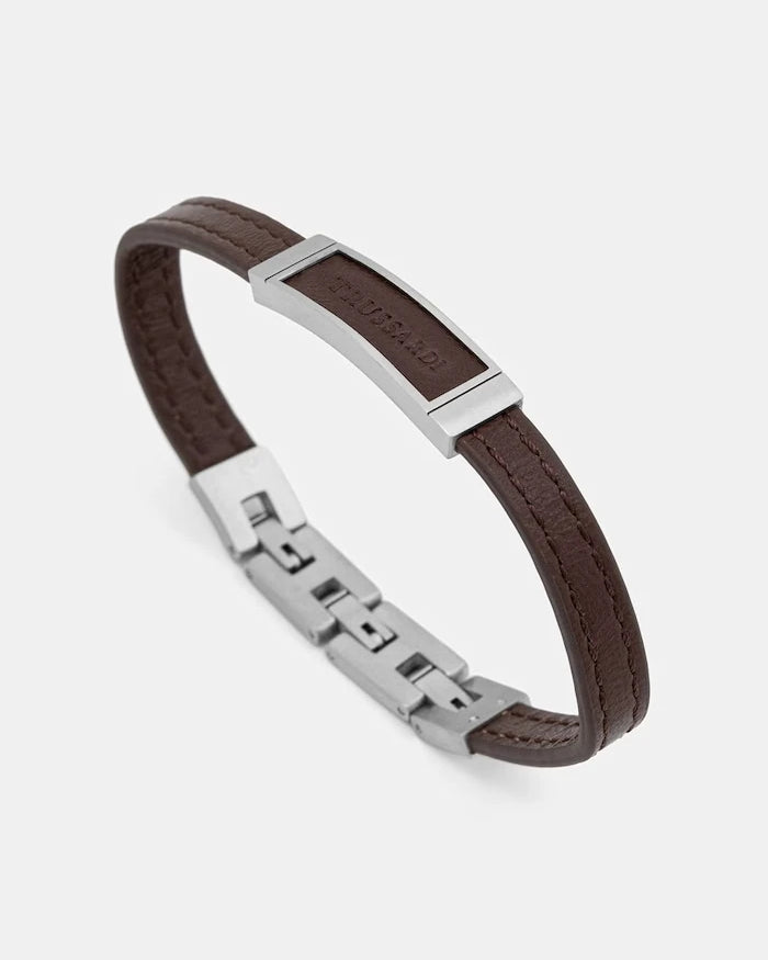 Trussardi erkek deri bileklik
