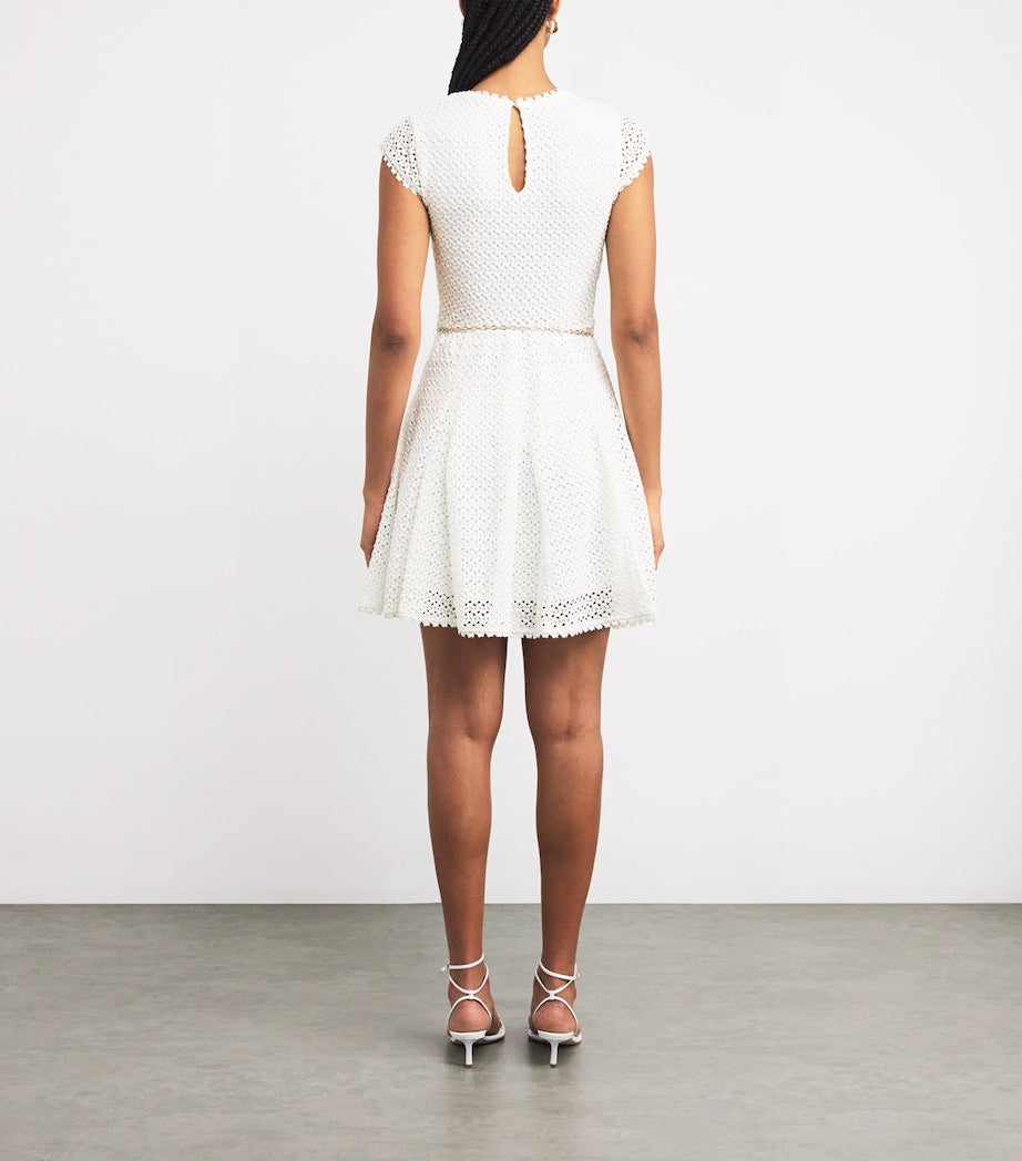 Crochet Mini Dress WHITE