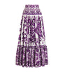 Dolce & Gabbana Multi Cotton Majolica Print Maxi Skirt