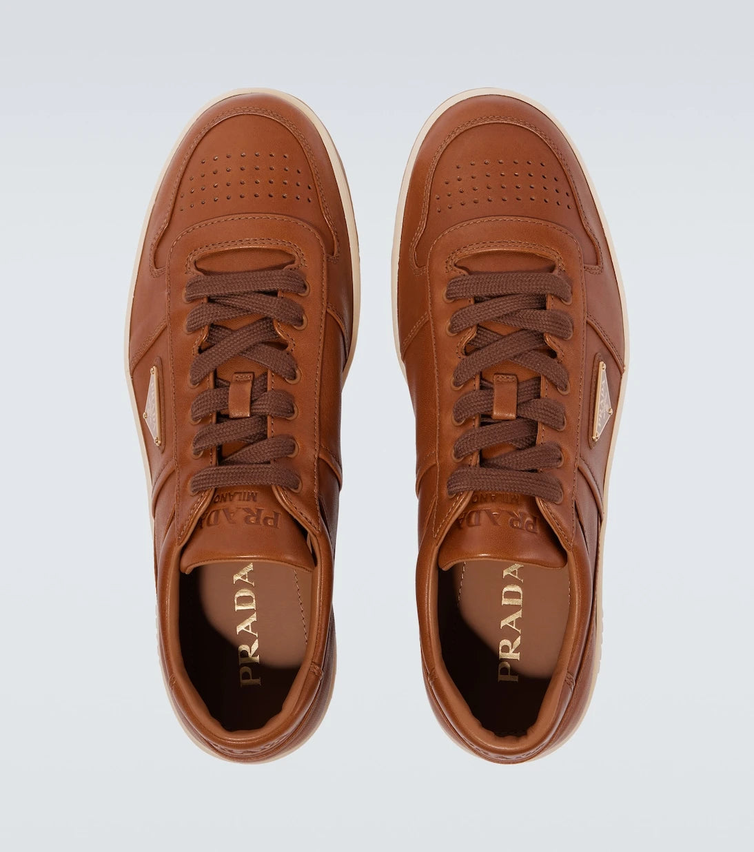 Prada - Downtown leather sneakers