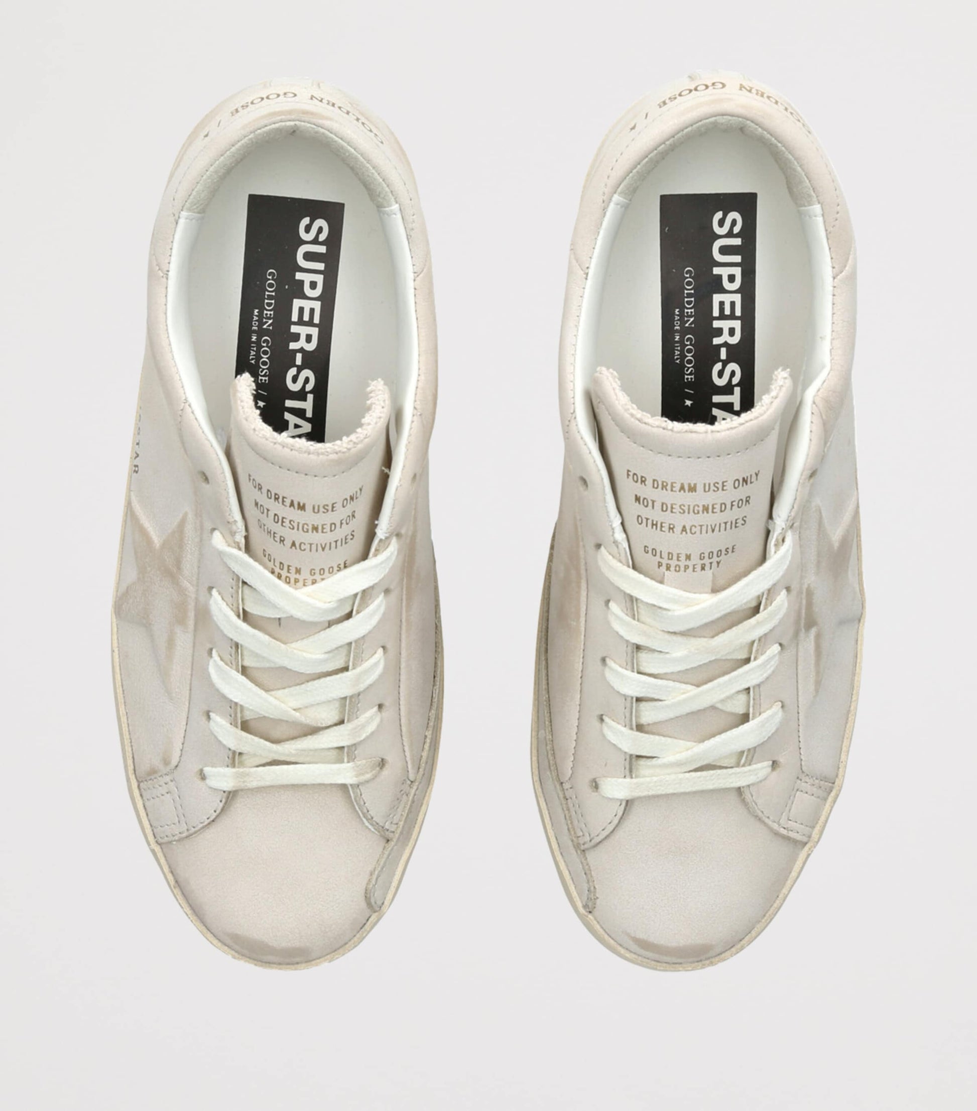 Beige Leather Super-Star Sneakers