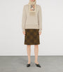 Burberry Beige Cashmere Check Patch Scarf