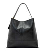 Black Leather Asha Eel Shoulder Bag