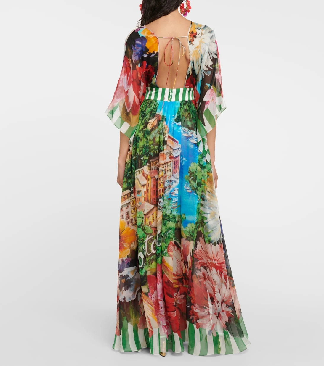 Dolce&Gabbana - Portofino printed silk chiffon gown