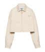 Neutral Chino Cropped Shirt Jacket