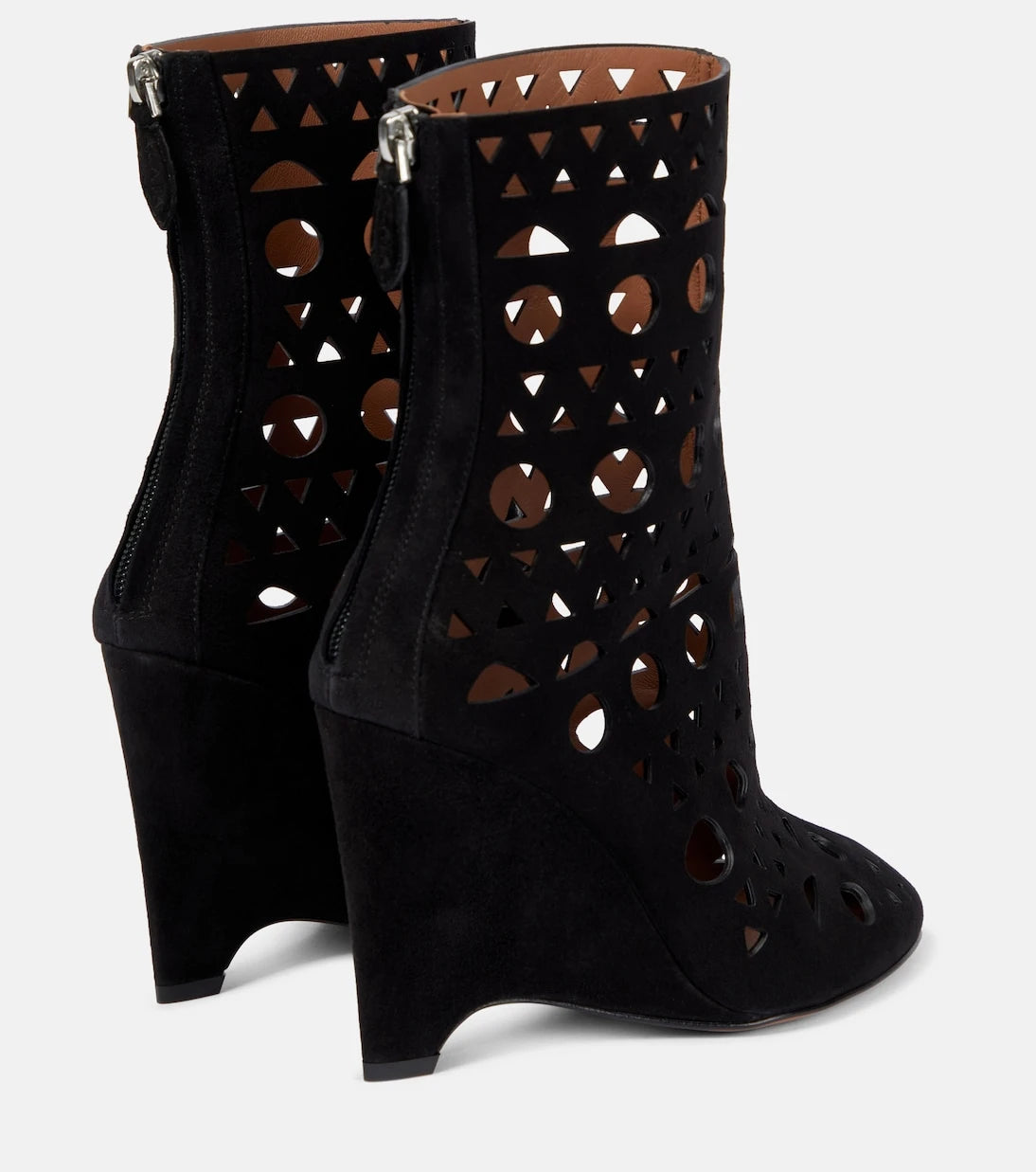 Alaïa - Vienne süet dolgu topuk bot