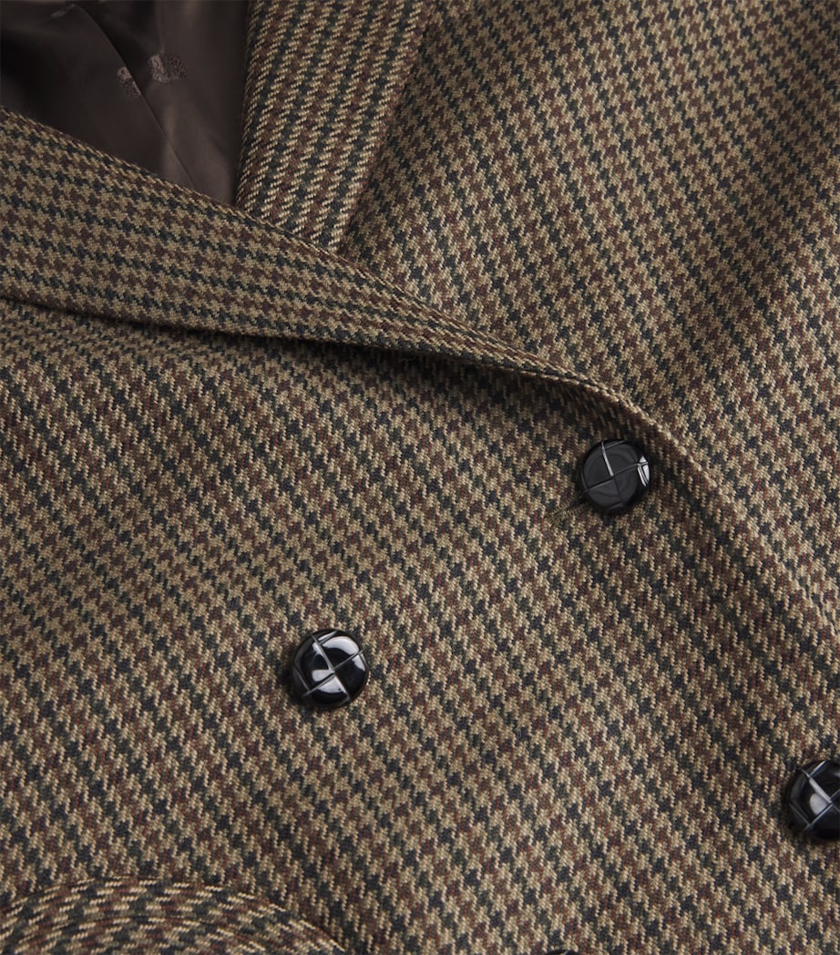 Blazé Milano Brown Virgin Wool Everynight Double-Breasted Blazer