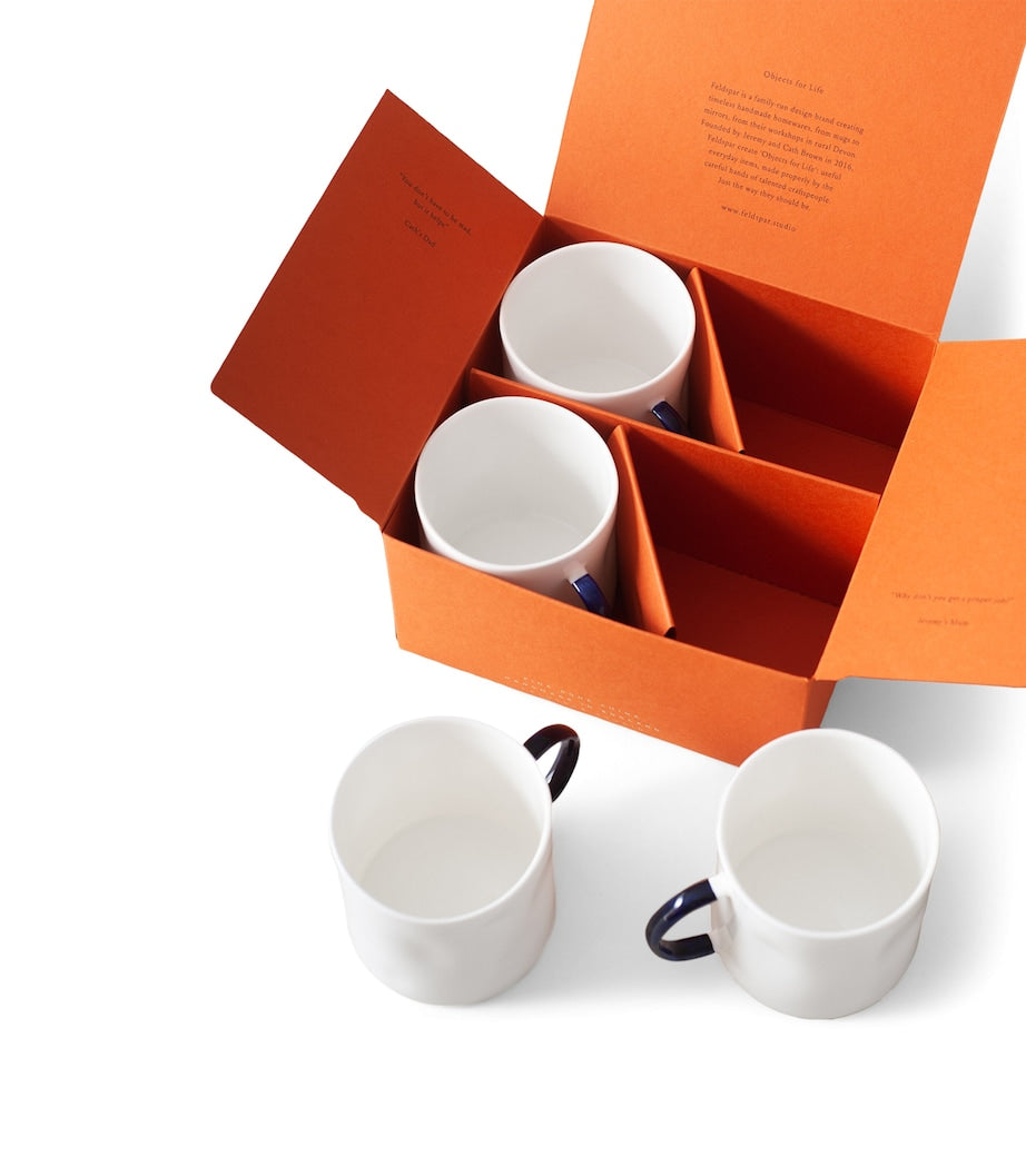 FELDSPAR Set of 4 Cobalt Coffee Mugs