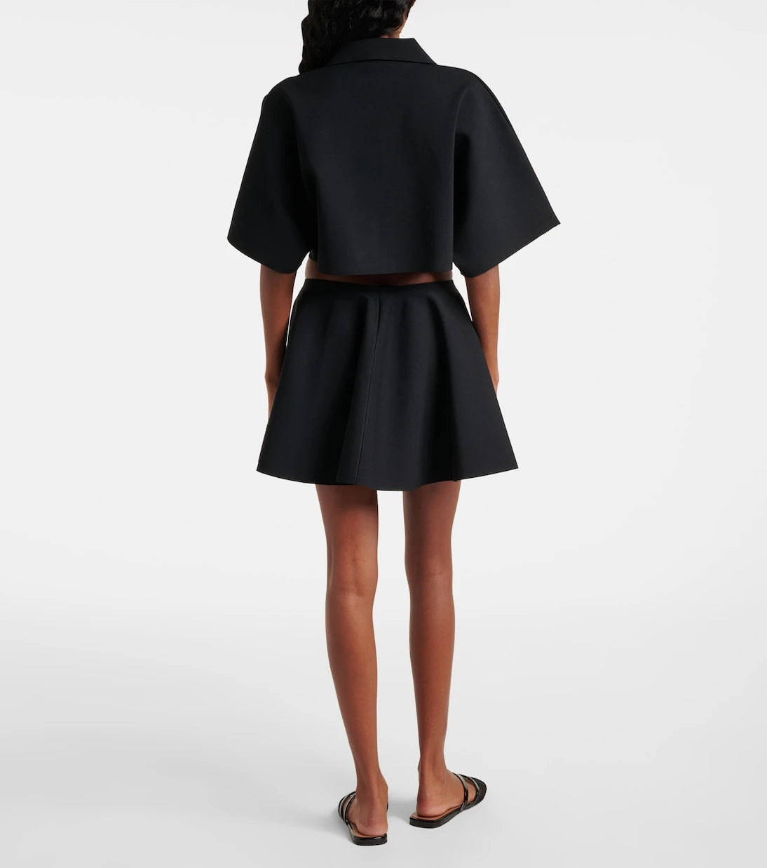 Alaïa - Pleated godet miniskirt