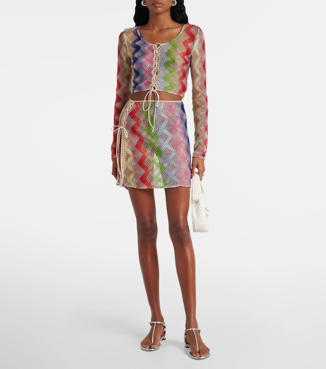 Missoni - Zigzag crochet crop top