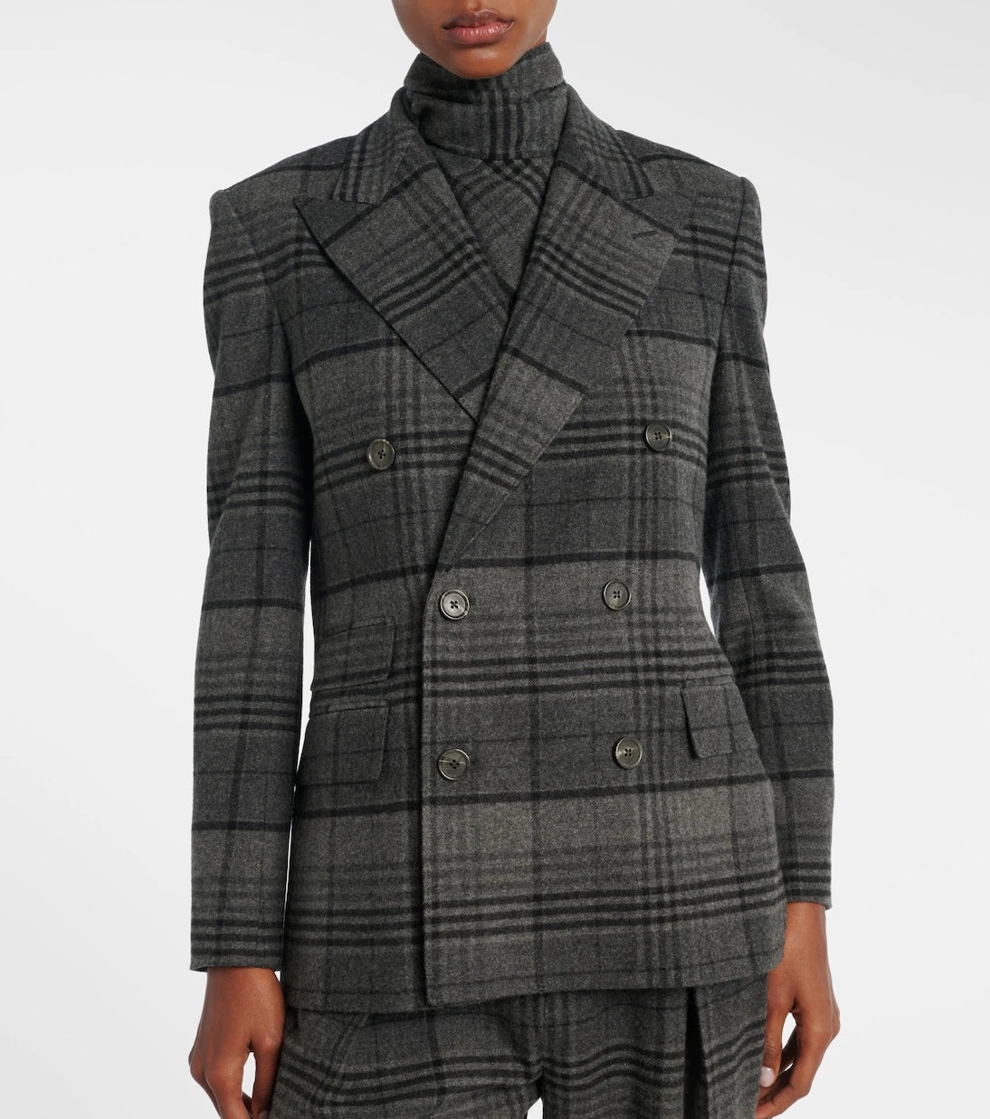Ralph Lauren Collection - جاكيت صوف كينت مزدوج الصدر بنقشة مربعات
