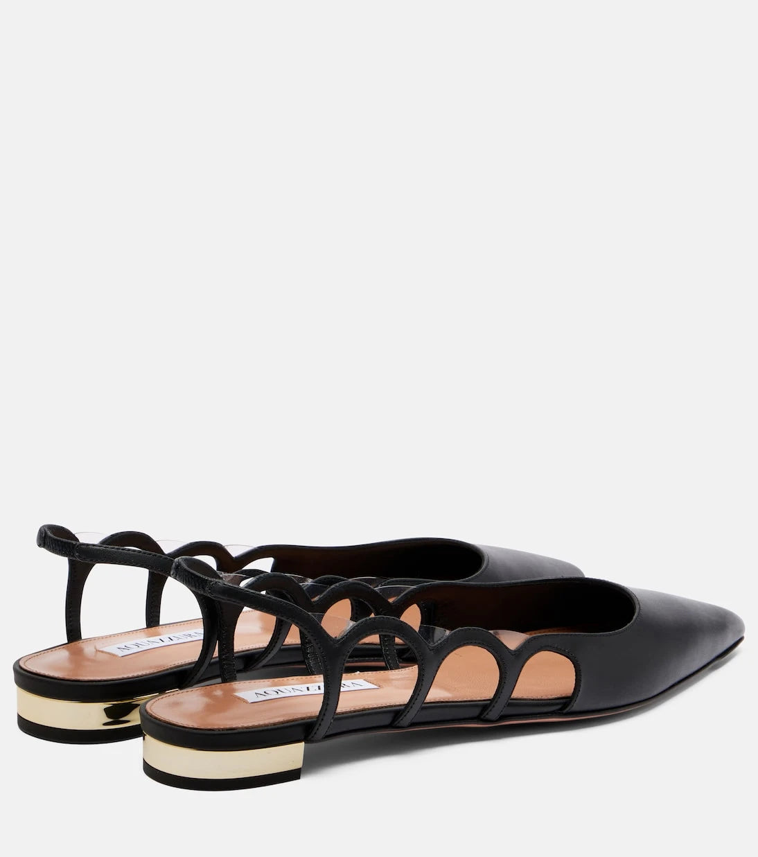 Aquazzura - Endless Love leather slingback flats