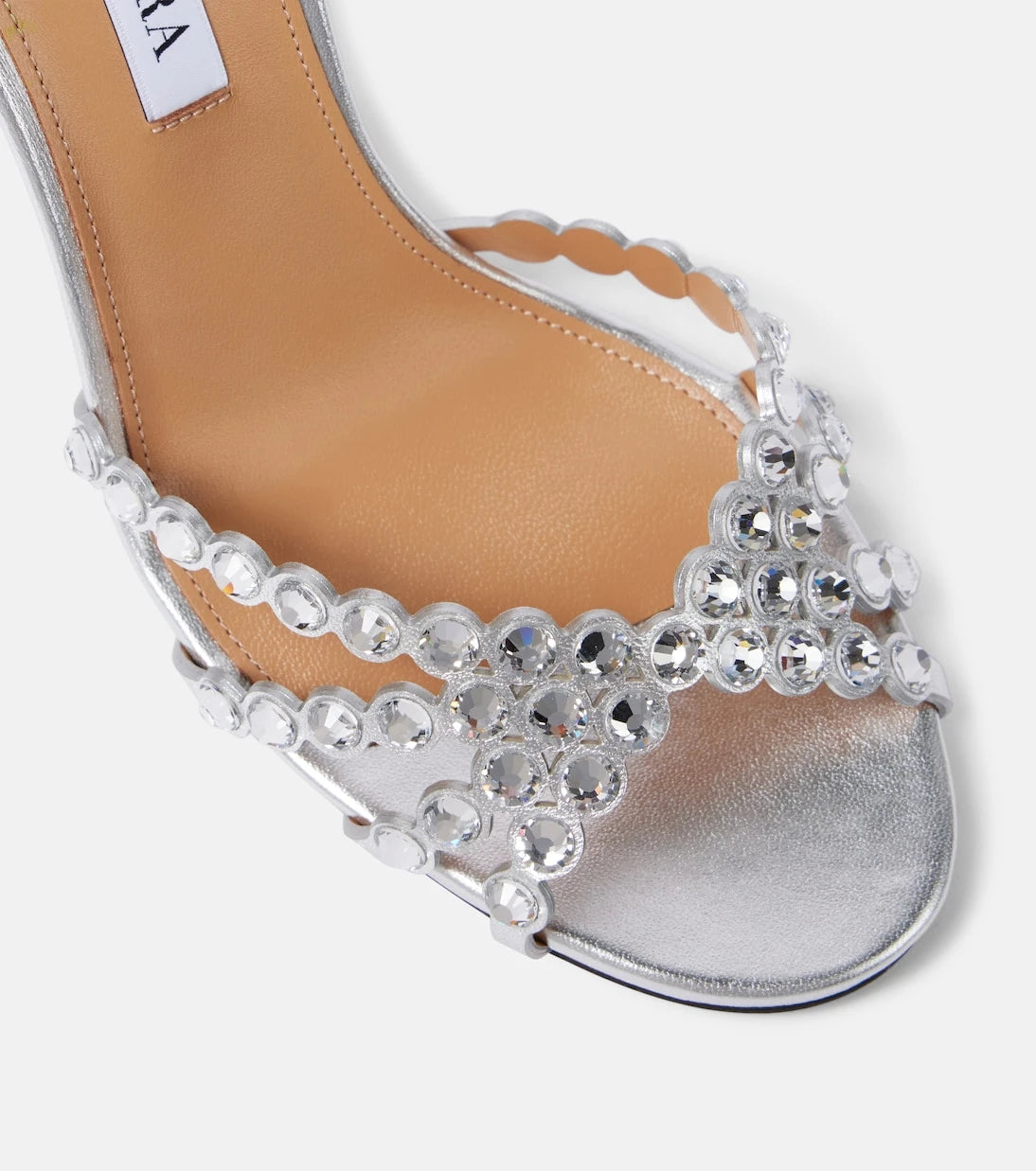 Aquazzura - Tequila 85 embellished leather sandals
