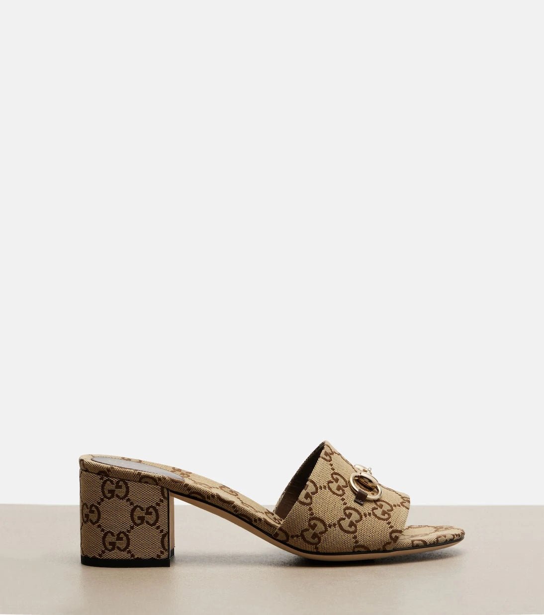 Gucci - Horsebit GG Canvas mules