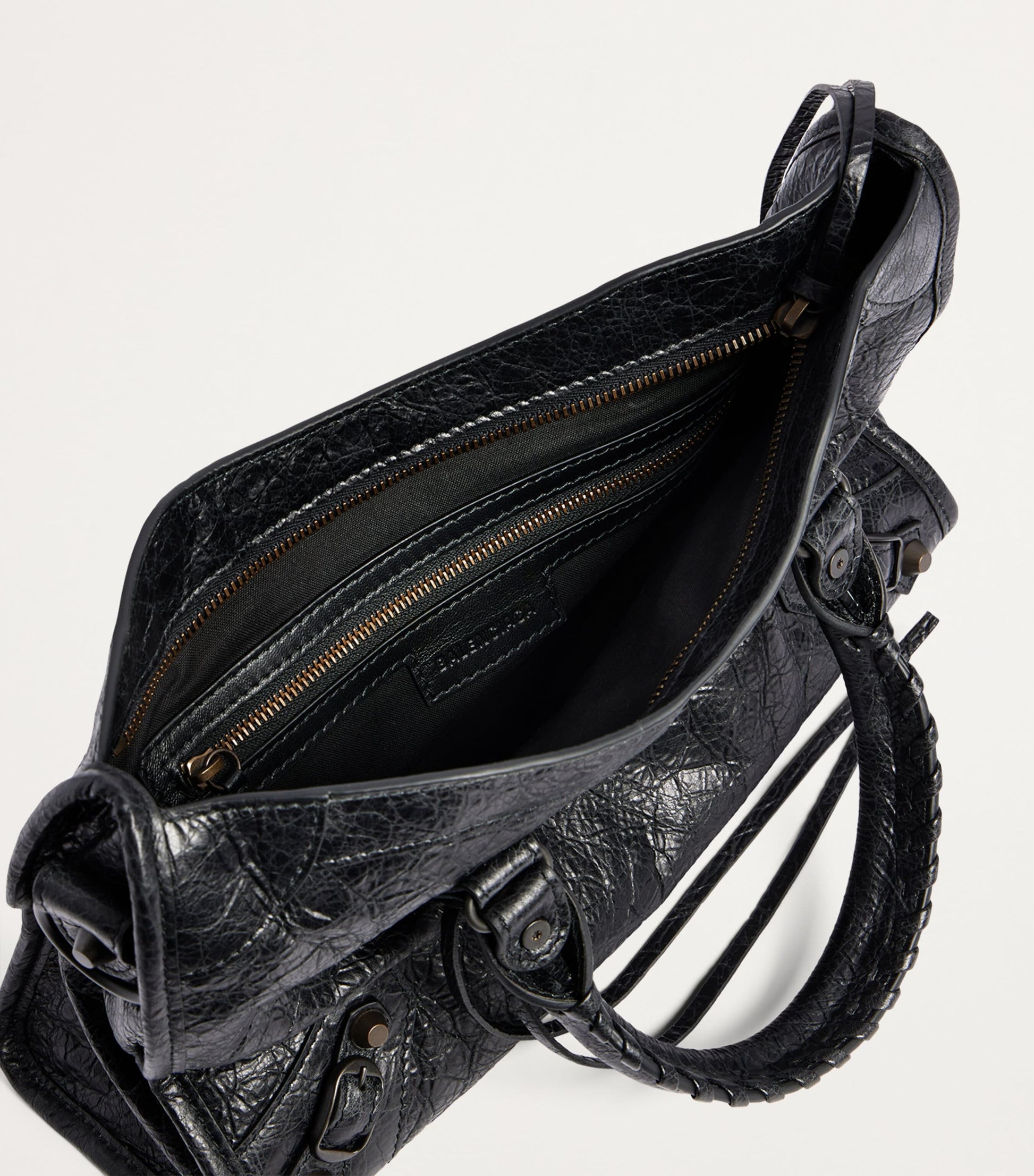 Balenciaga Black Small Leather Le City Top-Handle Bag