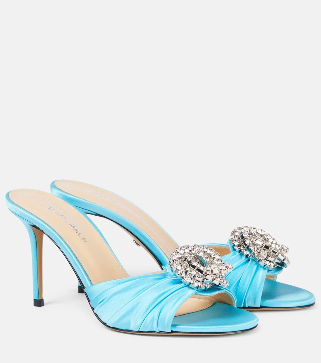 Mach & Mach - Galaxy embellished tulle mules