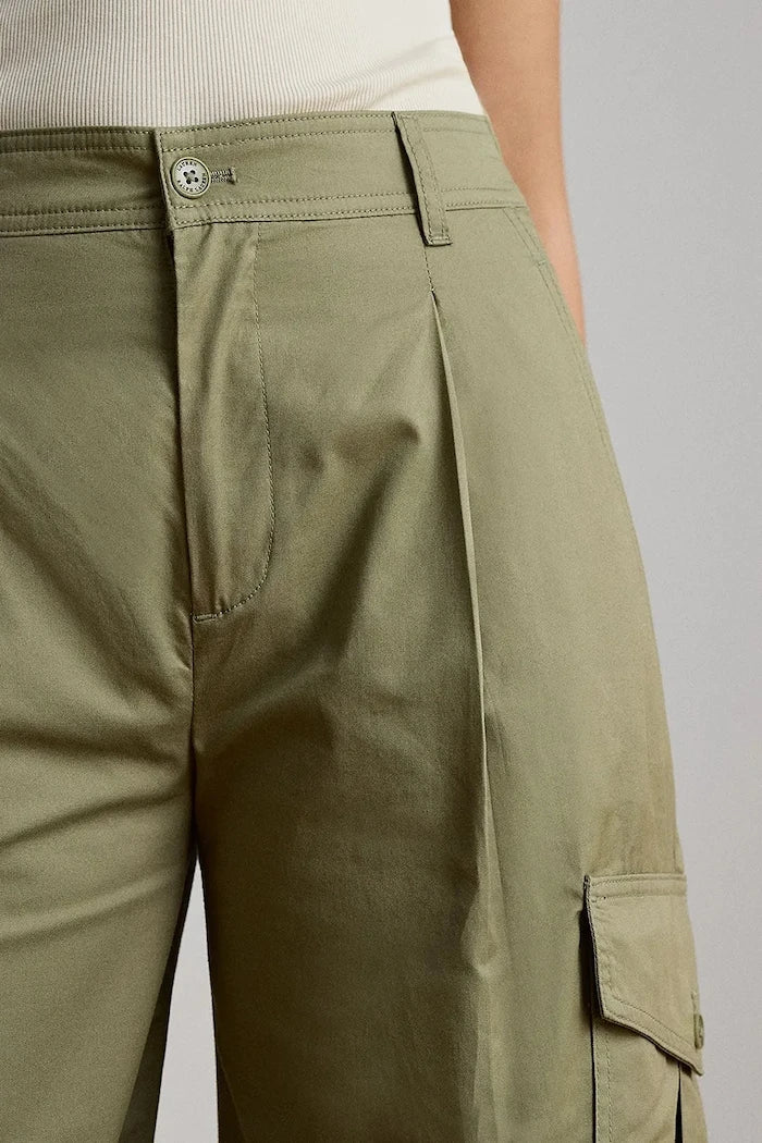 Lauren Ralph Lauren kadın pamuklu kargo pantolon