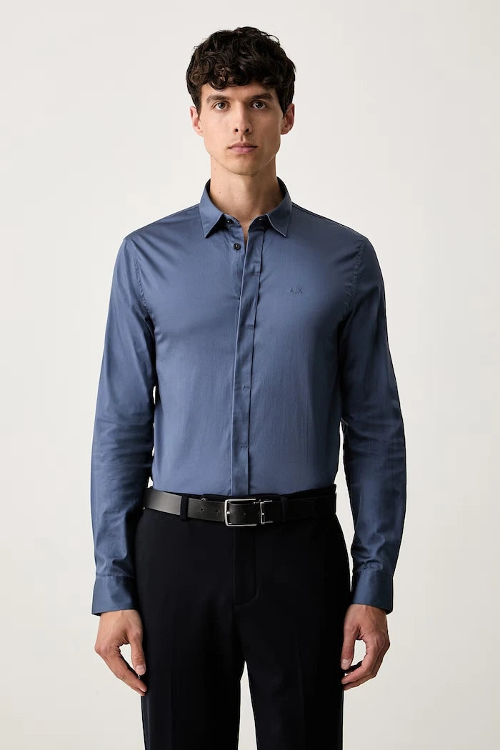 Armani Exchange erkek pamuk elastan gömlek